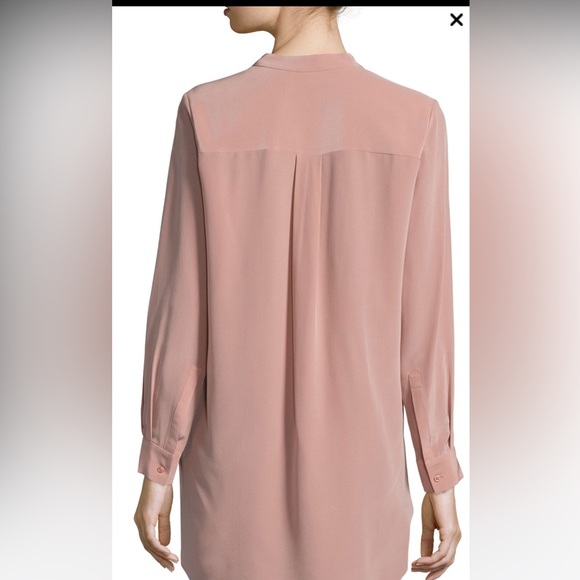 JOSEPH Dara silk tunic blouse black & white bird print size FR 38 (US Medium, M) - Picture 8 of 9